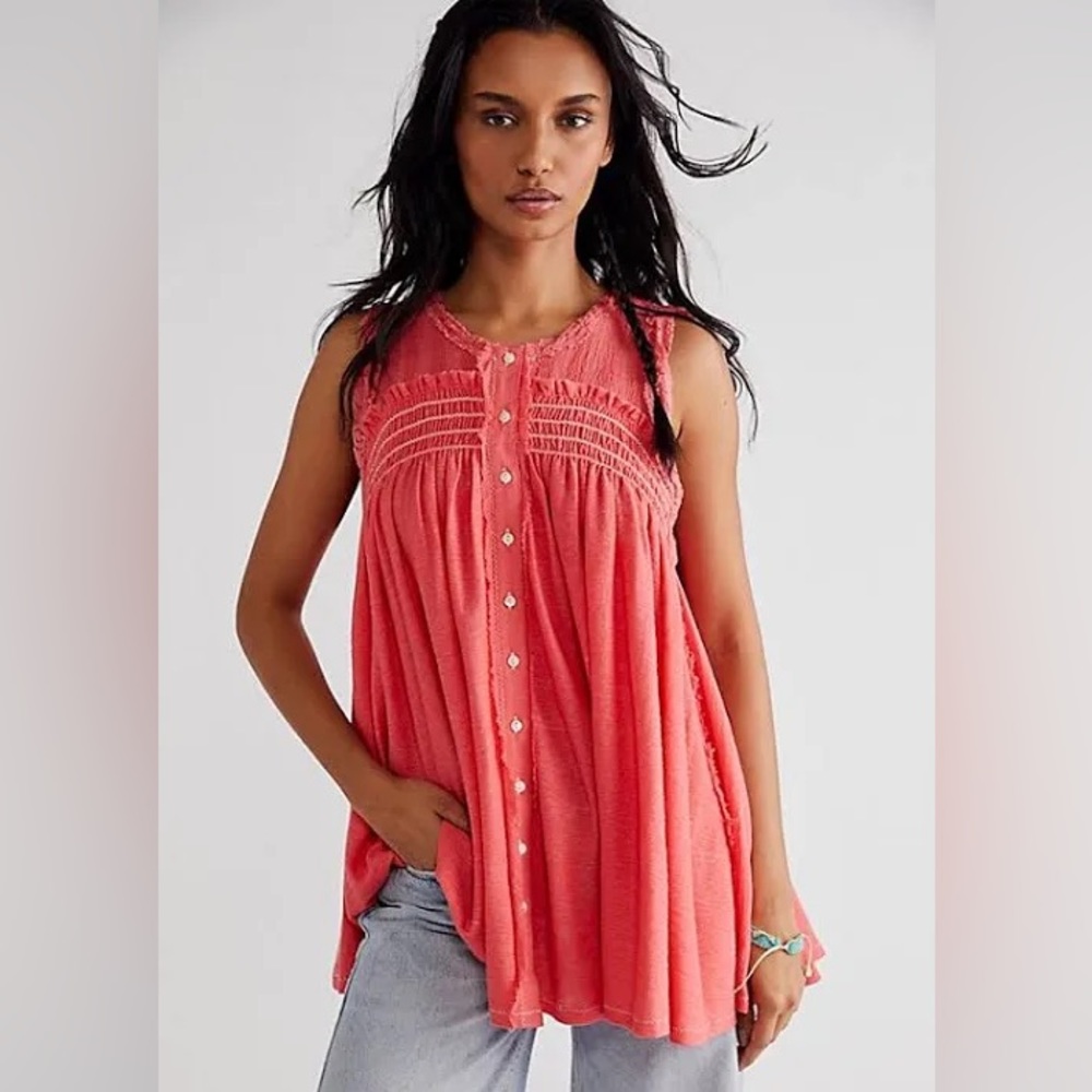 🆕 Free People Sea Breeze Tunic in the color Electropop.  NWT.